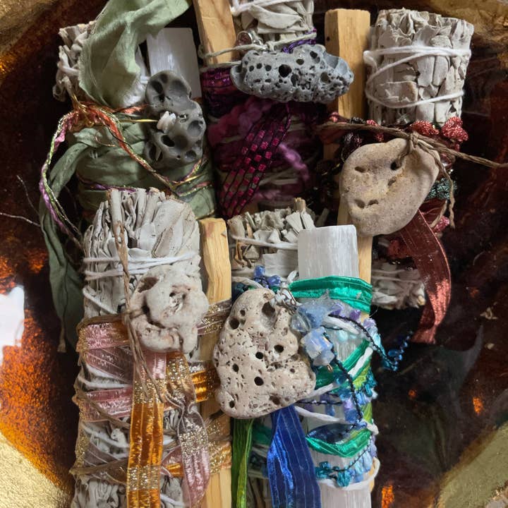 Magical Water Energy, Beach Stone Sage Bundles, Gift Sets for wholesale by Bodhi Leaf Market