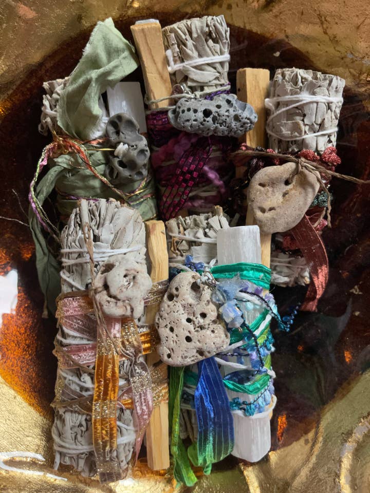 Magical Water Energy, Beach Stone Sage Bundles, Gift Sets for wholesale by Bodhi Leaf Market