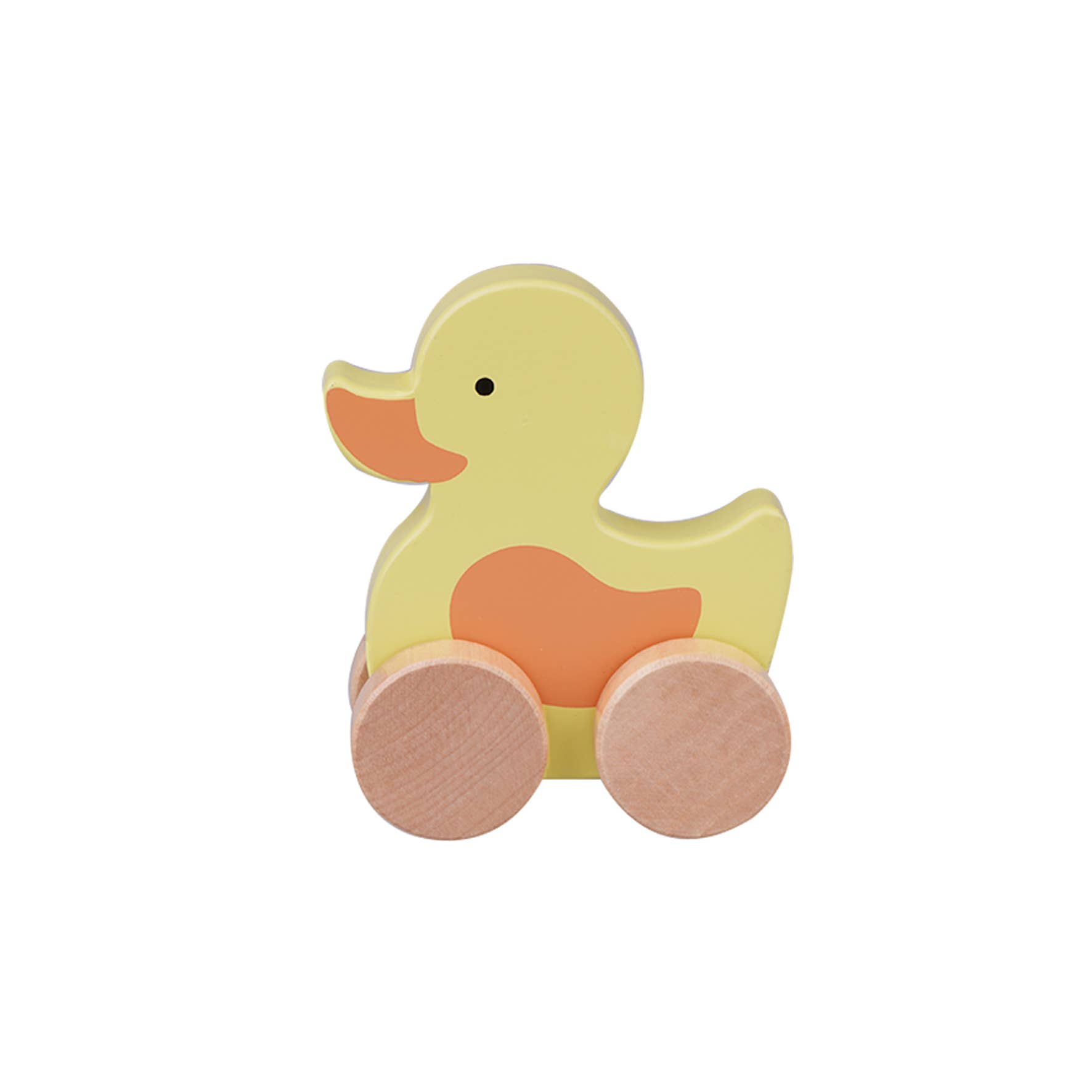 Barbo Toys - Venta al por mayor Juguete de madera - Niños - Animal de madera sobre ruedas - Pato1