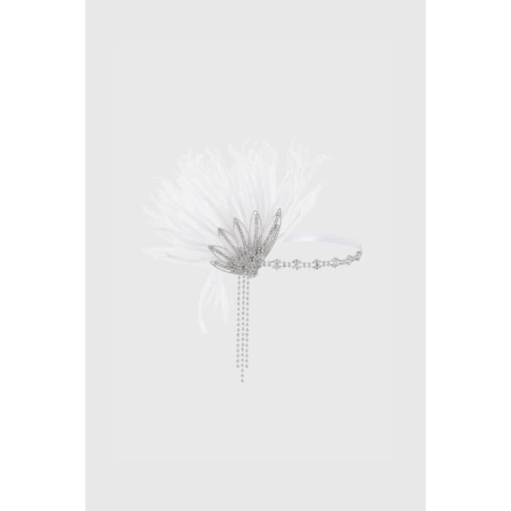 BABEYOND - Wholesale Fashion Headband - Women's - Rhinestone Beaded Feather Headband