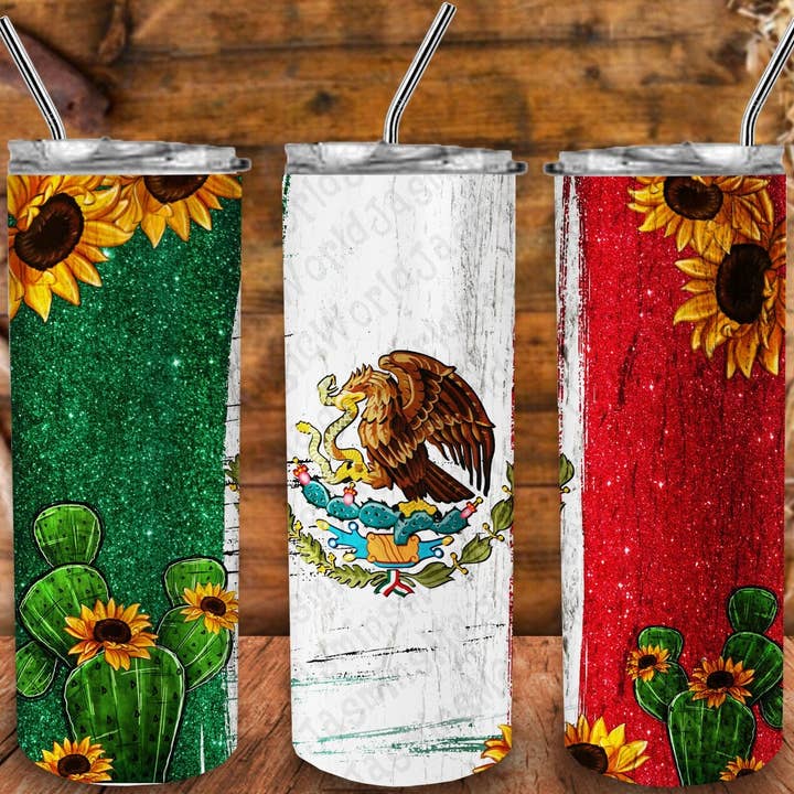 Eleven 11 Vibes – wholesale Isolerade dryckesvaror – Mexikanska flaggan Tumbler