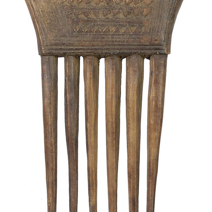 The Niger Bend – wholesale Hårborste/kam – Vintage Baule kam från Elfenbenskusten - 5,25 ”x 3”