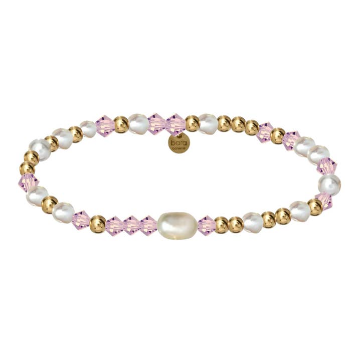 bara boheme - Wholesale Beaded Bracelet - DOLLY | Stretchy Anti-Tarnish Gold Filled & Pearls Bracelet