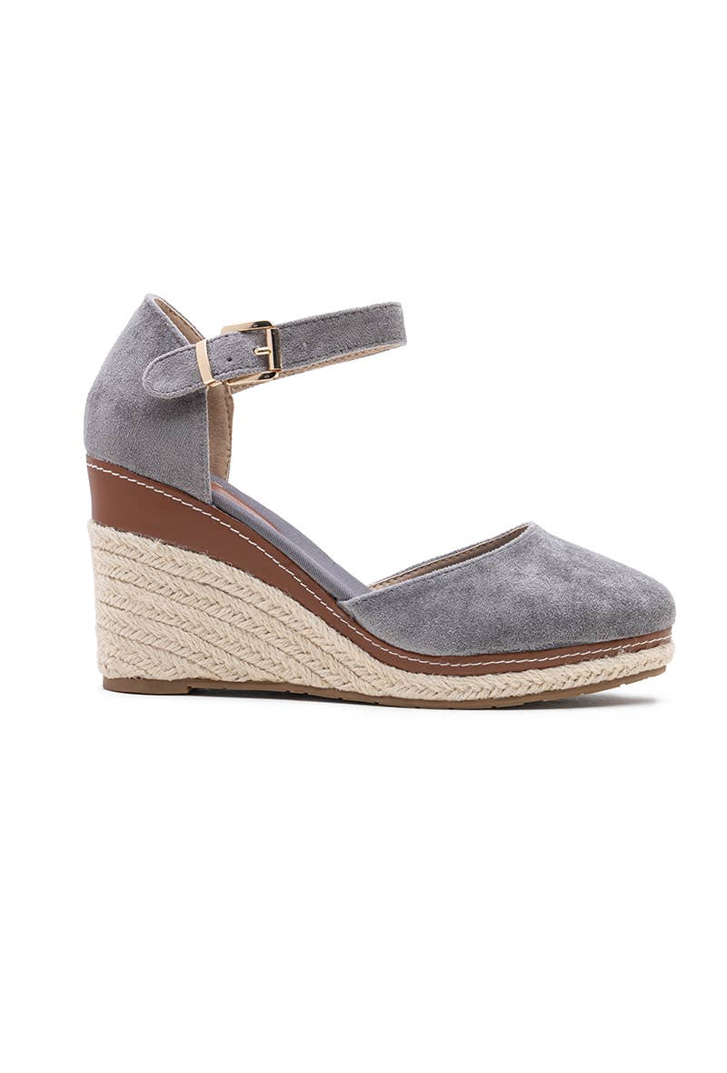 LADY GLORY - Wholesale Wedges - Women's - Wedge espadrille sandals in suede2