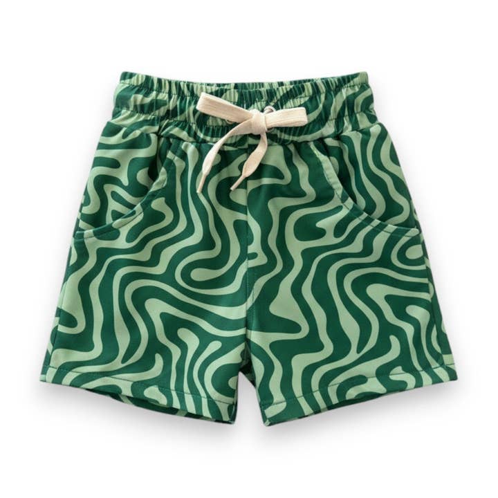 Costume da bagno per bambini – Stampa Trippy Tide per la vendita all'ingrosso da parte di Best Day Ever Kids