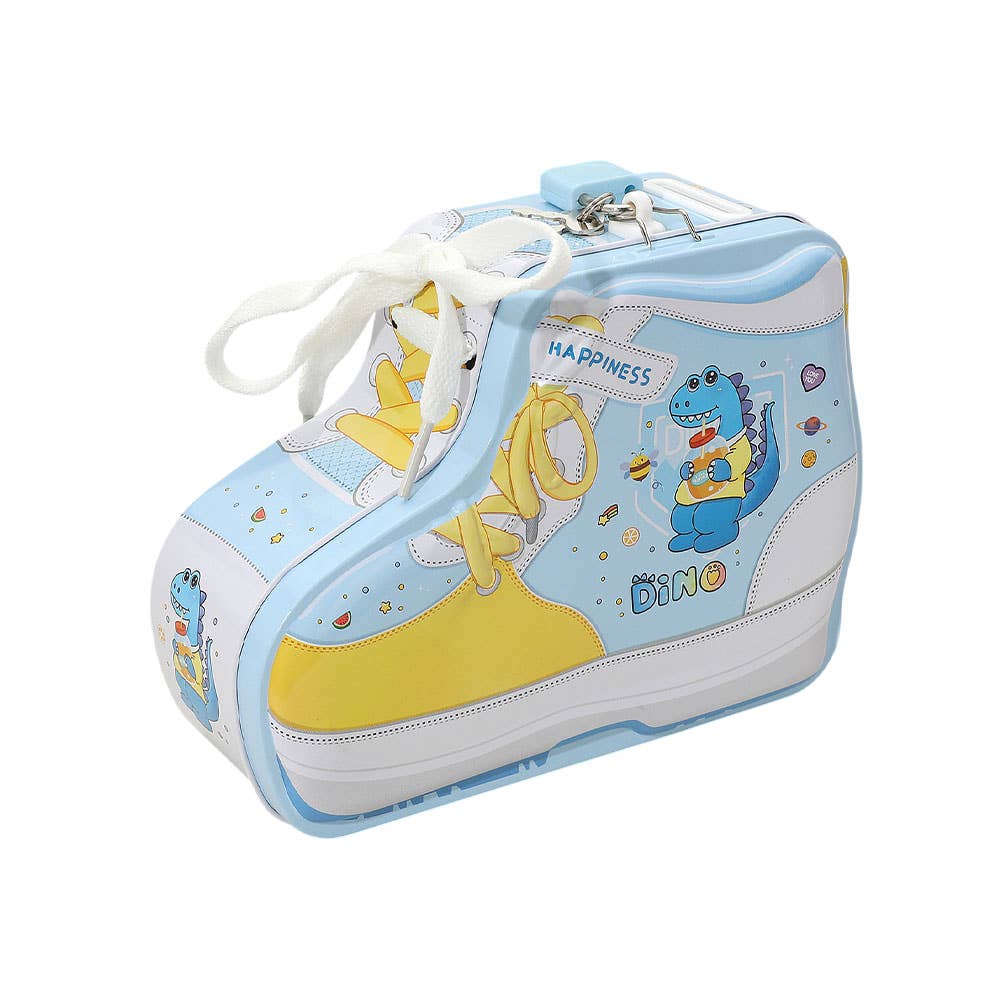 Sensibling Corp. - Wholesale Money/Piggy Bank - Kids & Baby - Space Sneakers Shaped Lockable Tin Case Coin Bank6
