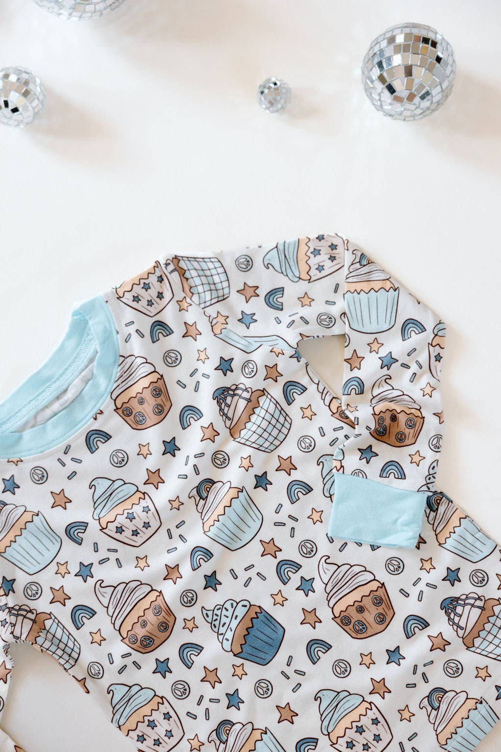 kinderlein - Wholesale Sleepwear Set - Kids - It's My Party! Blue Birthday Long Sleeve Pajama Set2