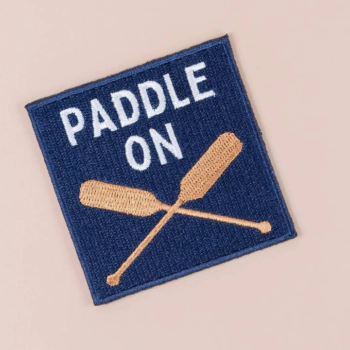 Field Trip Threads - Wholesale Patch - Paddle On Embroidered Iron-On Patch Lake Canoe Outdoor Bag4