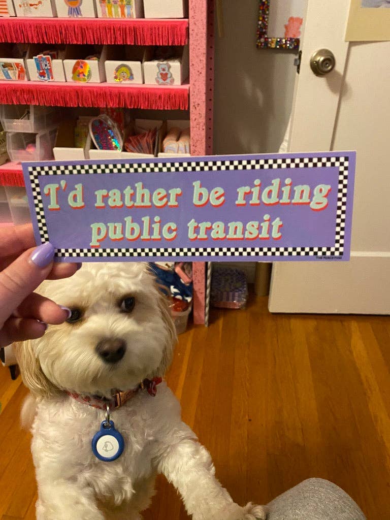 The Peach Fuzz - Vente Autocollant - Autocollant pour pare-chocs pour transport en commun3