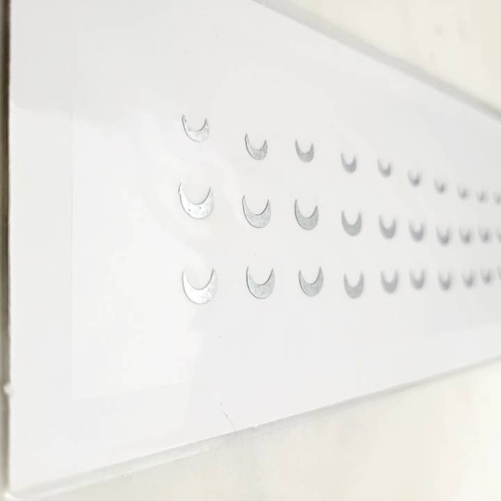 NationInFashion - Wholesale Body Glitter/Shimmer - Moon Bindis Indian Traditional Crescent Bindi Silver Color2