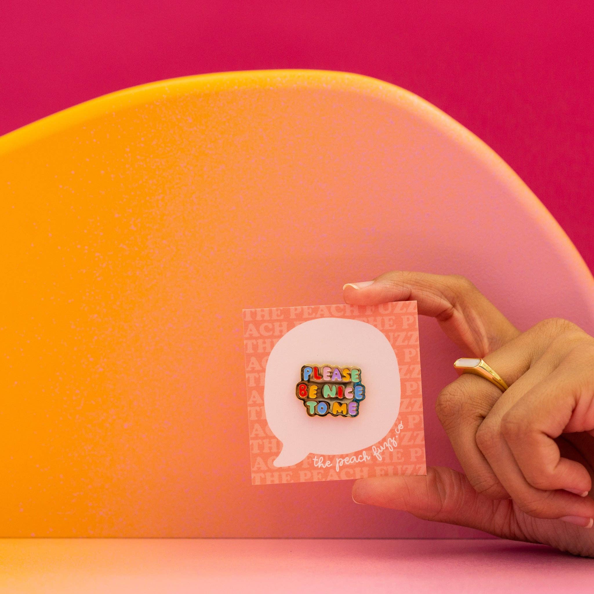 The Peach Fuzz - Wholesale Lapel Pin/Button - Please Be Nice To Me Enamel Pin8