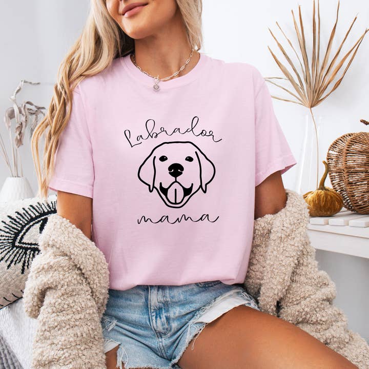 Verita Culture - Wholesale Screen Printed T-Shirt - Women's - Labrador Retriever Dog Mom Comfort Colors T Shirt (Copy)6