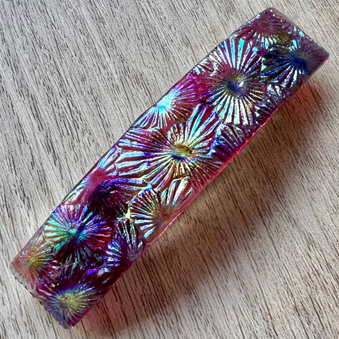 Glass Town USA - Wholesale Barrette - Women's - Barrettes Dichroic Glass Florentine Large Size13
