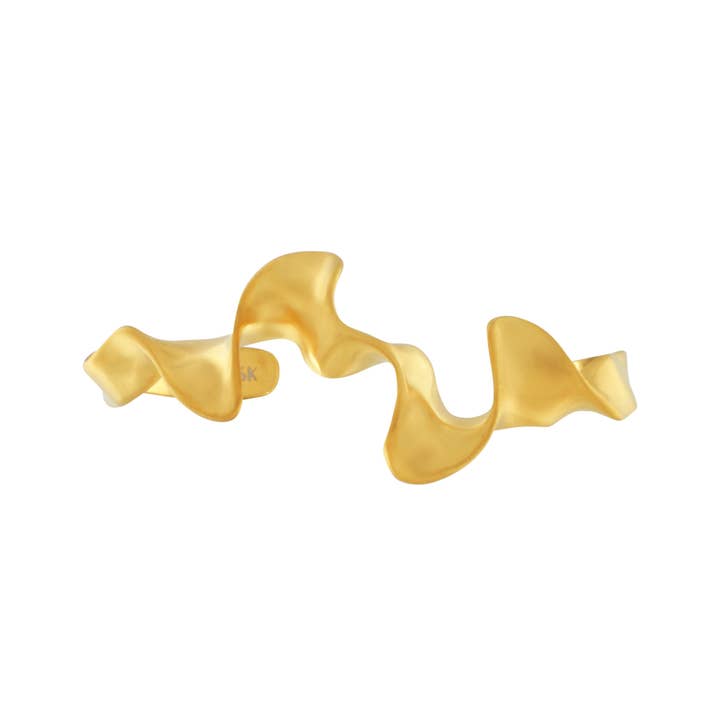 Pulseira de Punho Trançada Escovada à Prova d'Água Courage com Banho de Ouro 18K por atacado de Dansk Copenhagen