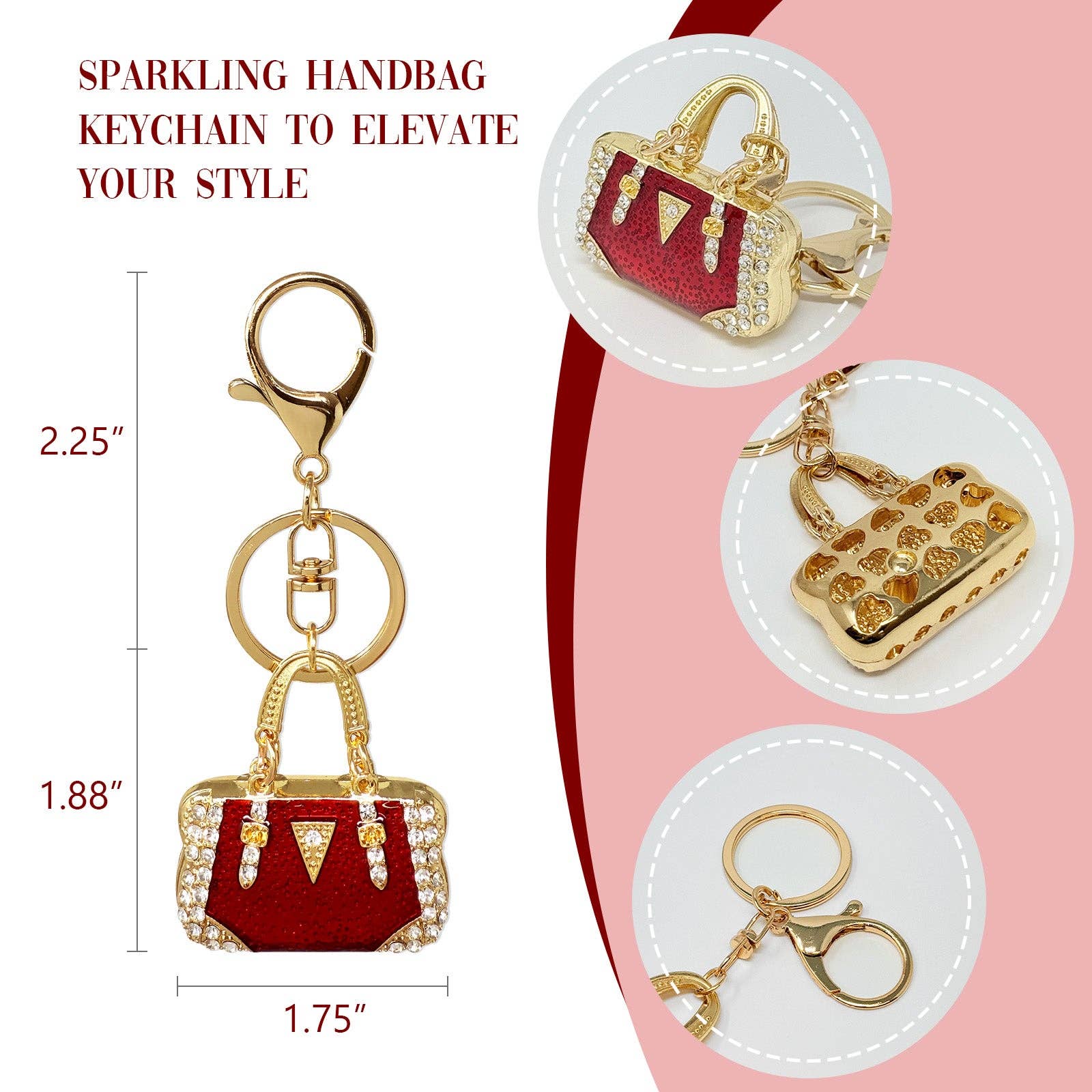 Wrapables.com - Wholesale Keychain - Women's - Wrapables Rhinestone Handbag Shaped Purse Charm Keychain17