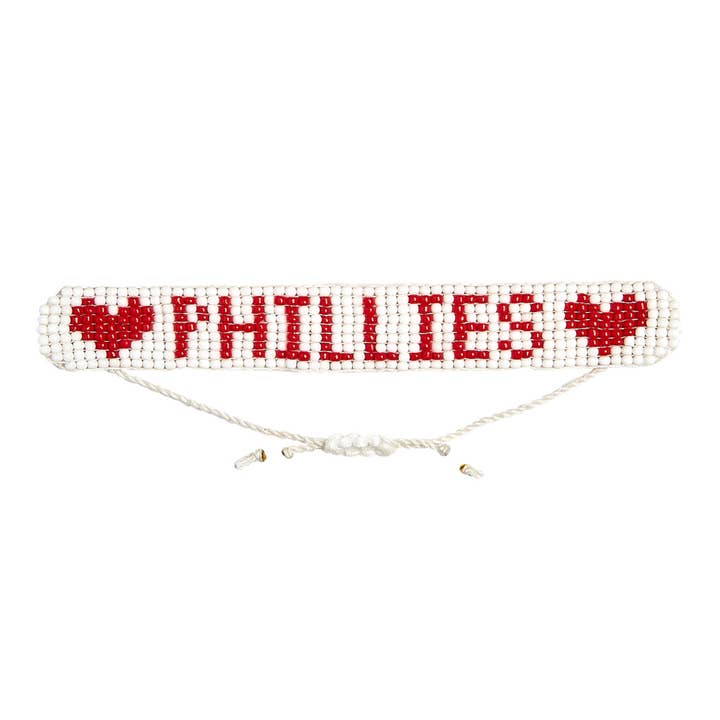 Lisi Lerch - Wholesale Woven/Braided Bracelet - Phillies Fabric Bracelet