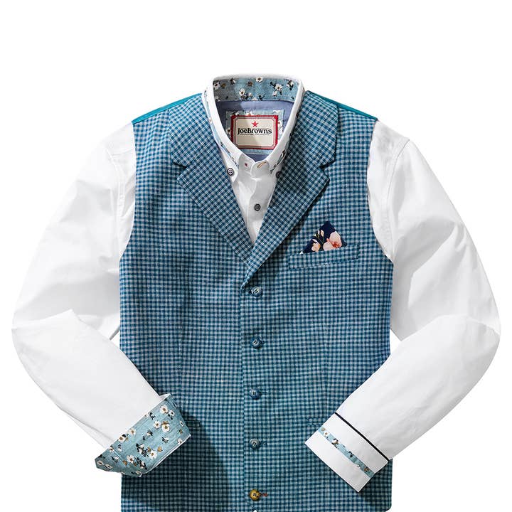 Delightful Dog Tooth Waistcoat for wholesale by Joe Browns