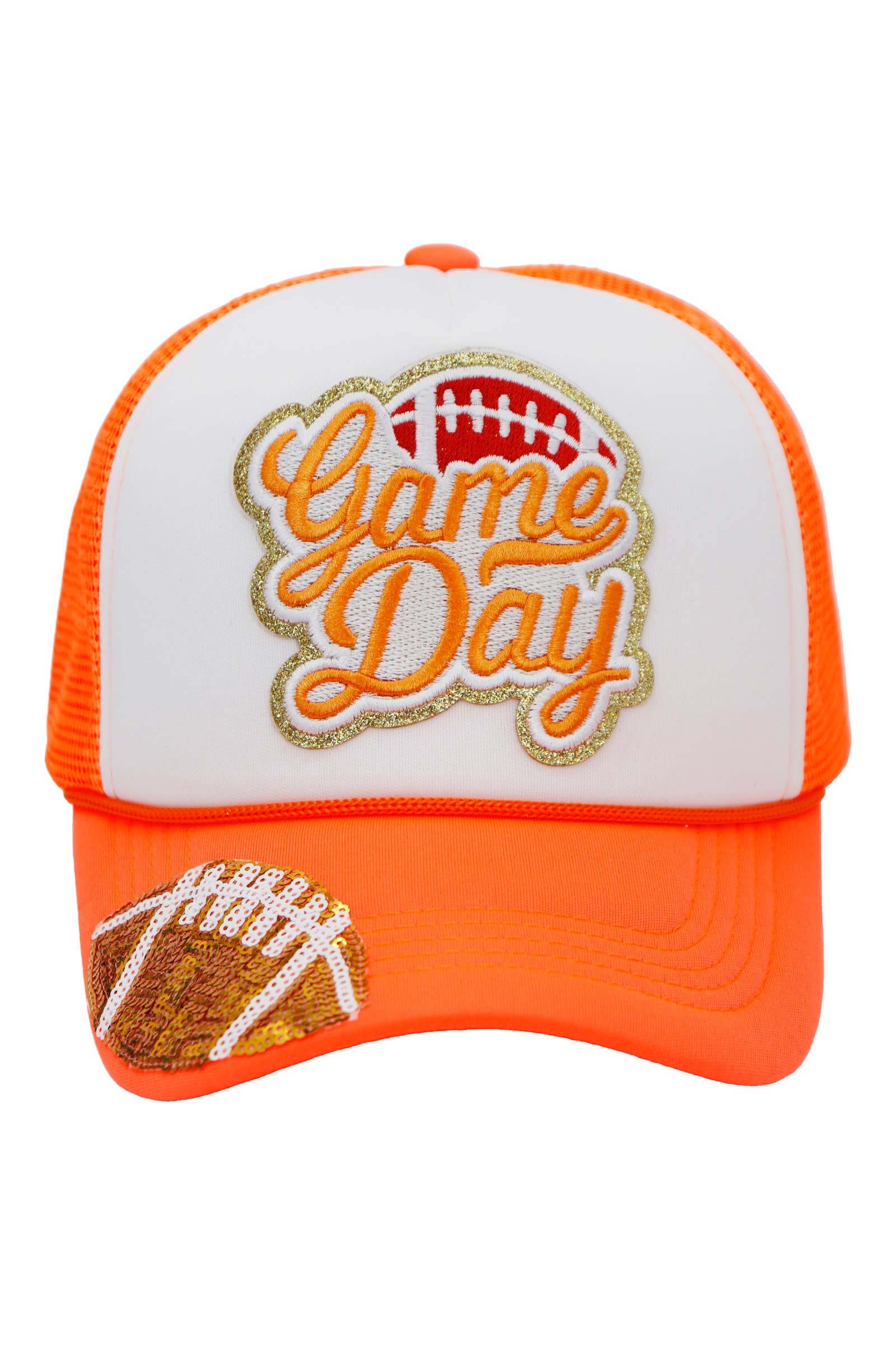 Cap Zone - Wholesale Trucker Hat - Unisex - Football Gameday Patch Sponge Trucker Hat12