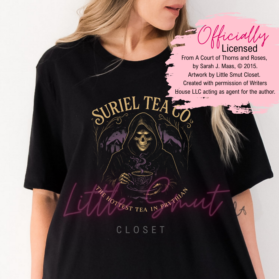 Little Smut Closet - Wholesale Screen Printed T-Shirt - Women's - Officially Licensed SJM Suriel  Tea Co. Shirt3
