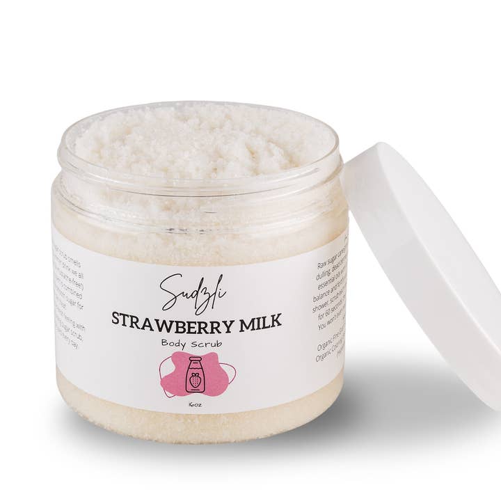 Gommage corporel au lait de fraise pour la vente par Sudzli