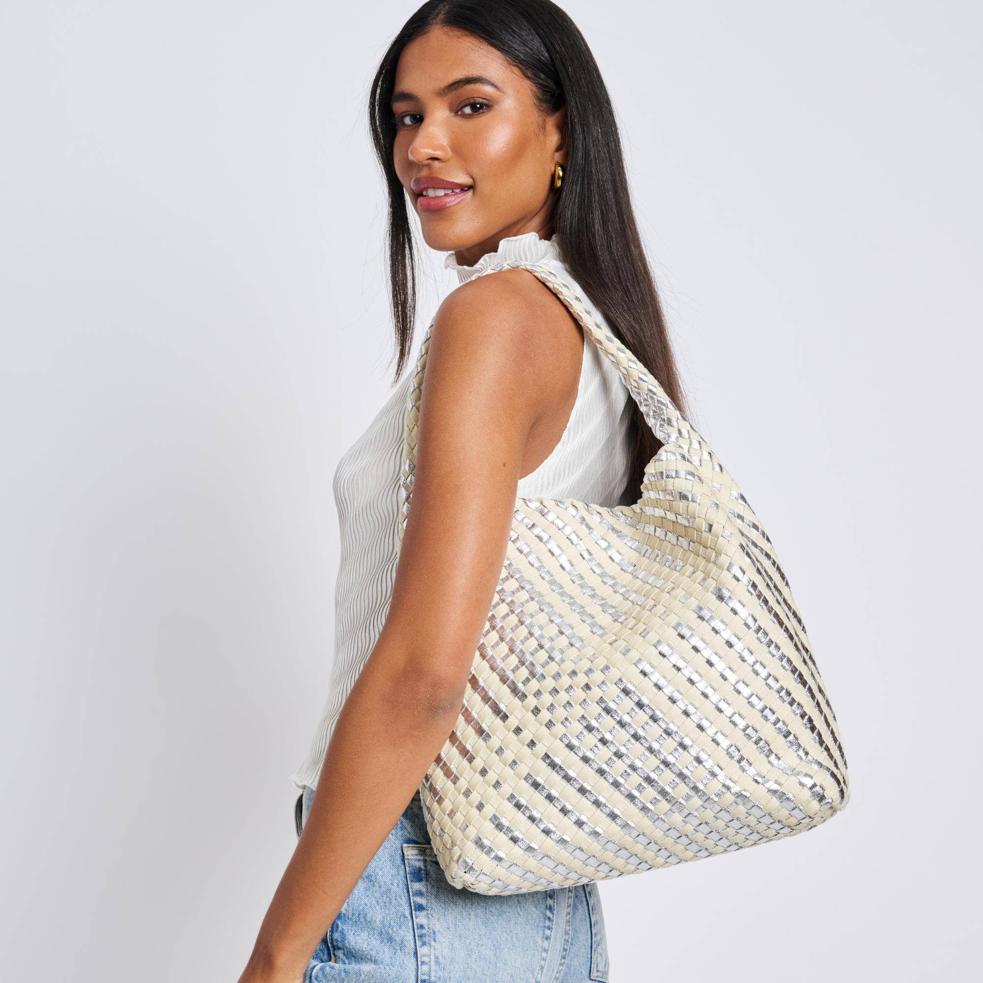 Moda Luxe – wholesale Shoulder bag – women's – Ellery Mixed Material Woven Hobo8