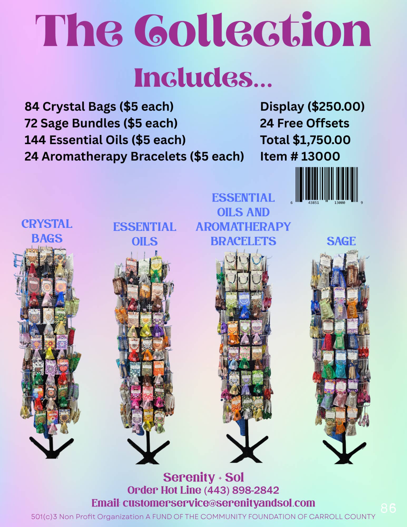 Serenity + Sol - Wholesale Retailer Display - Beauty & Wellness - The Collection Prepack