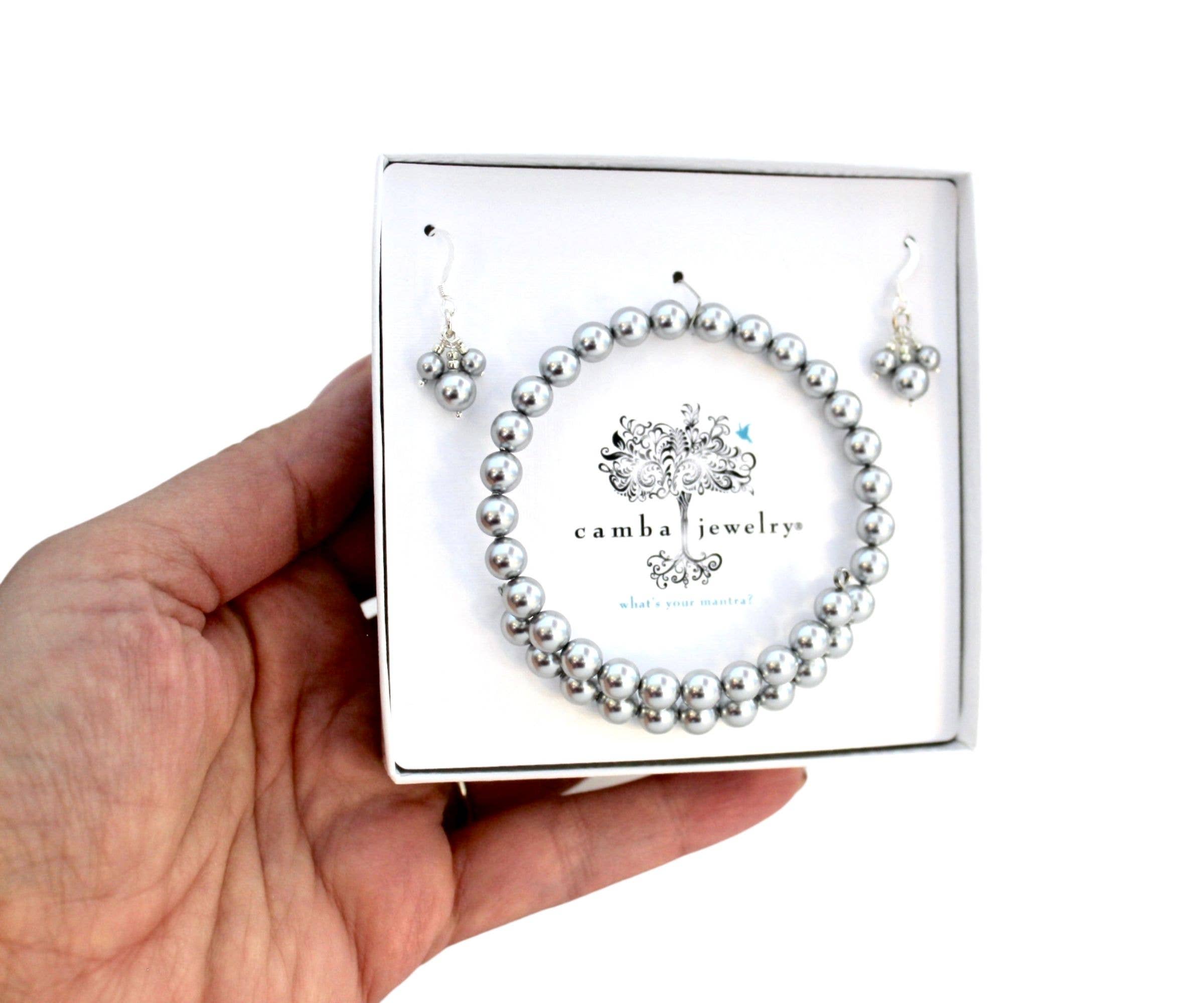 Camba Jewelry - Wholesale Jewelry Set - Swarovski Pearl Bracelet/Earrings Set11
