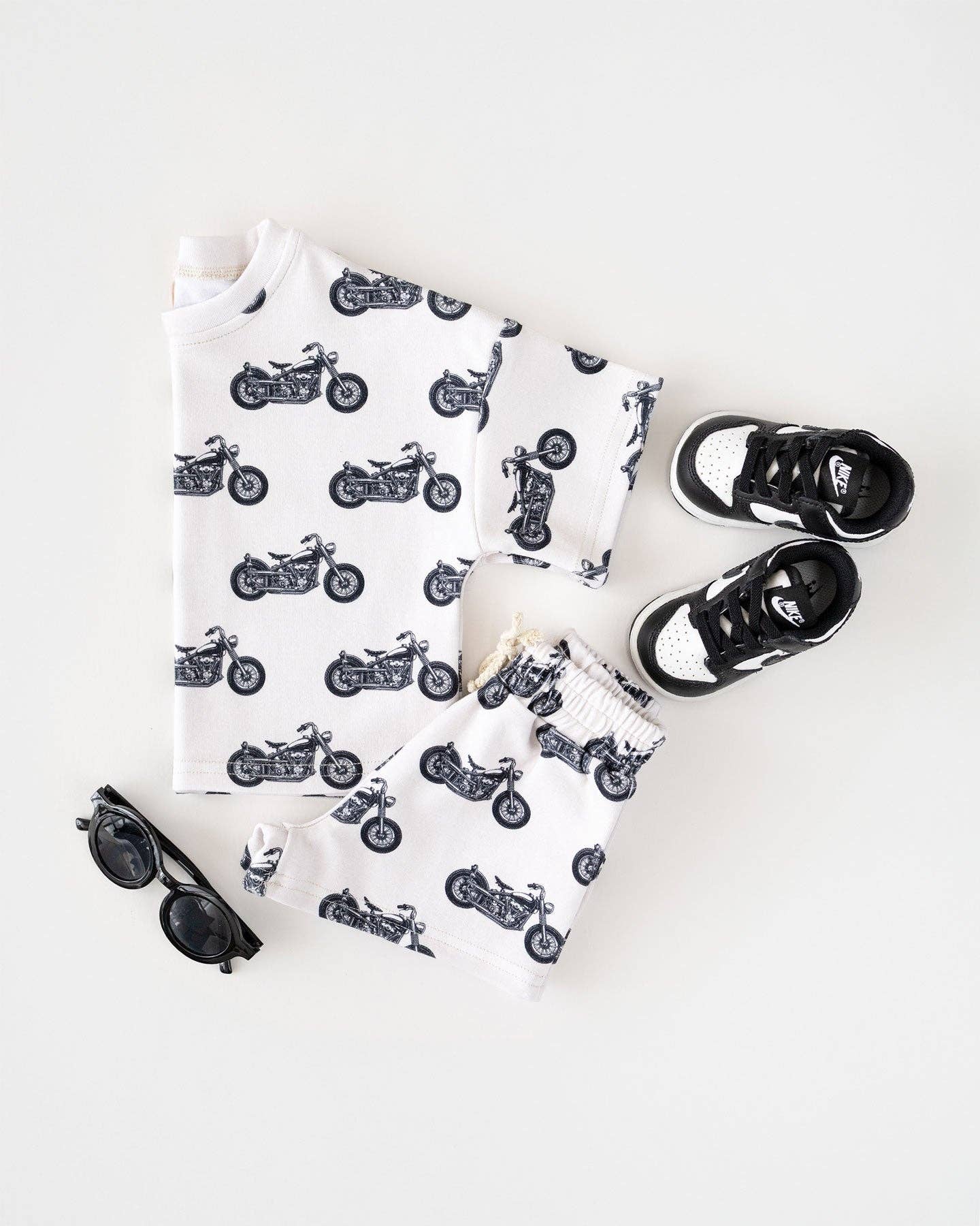 Lucky Panda Kids - Vente Ensemble haut et short – enfant - Ensemble de shorts | Né pour rouler16
