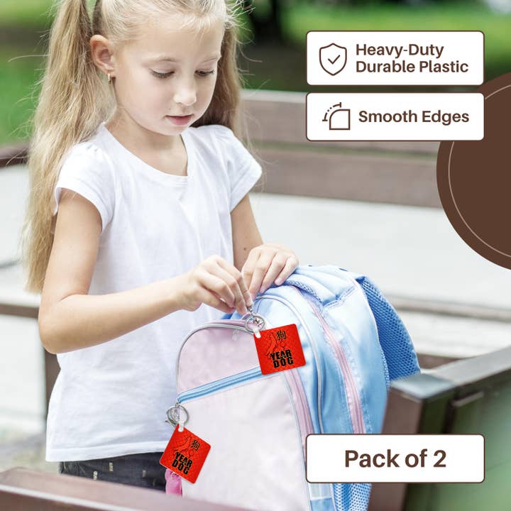 3dRose - Wholesale Keychain - Unisex - 3dRose, Jumping Dog for Year of the Dog Chinese New Year in Red and Gold, Key Chain8