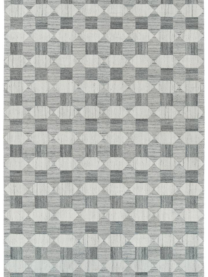 Tapis rectangulaire gris de 5 pi x 7 pi 9 po de la collection Chaps pour la vente par contempo fashion