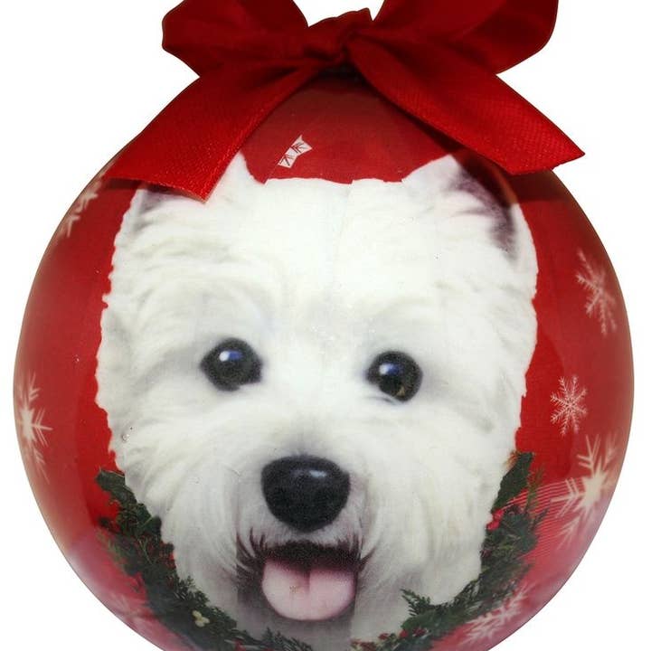 E&S Pets - Wholesale Ornament - Westie Ball Ornament