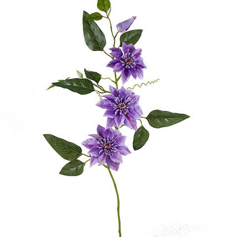 Green Import Limited – Engroshandel Kunstige blomster – FL13261 DOBBELT CLEMATIS SprayX3F, 32"3