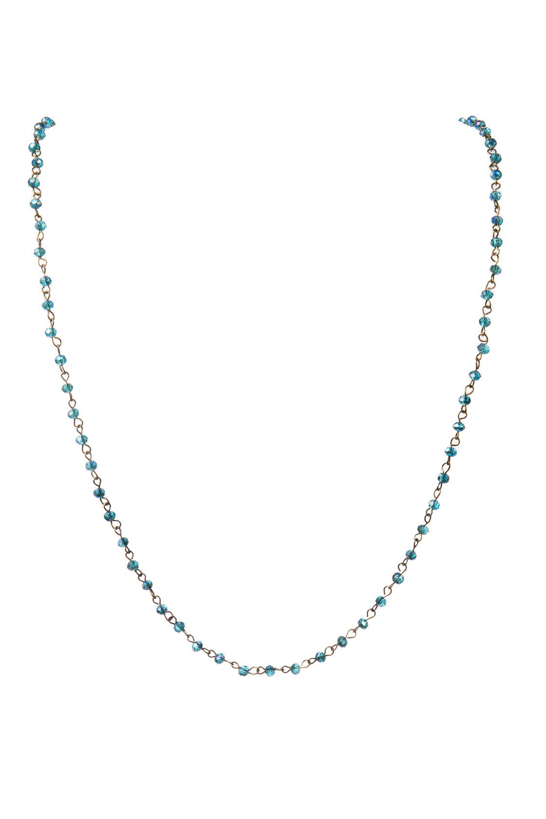 Blu Collana Lunga Classica in Cristallo N1163-195 4MM in vendita all'ingrosso su Faire1