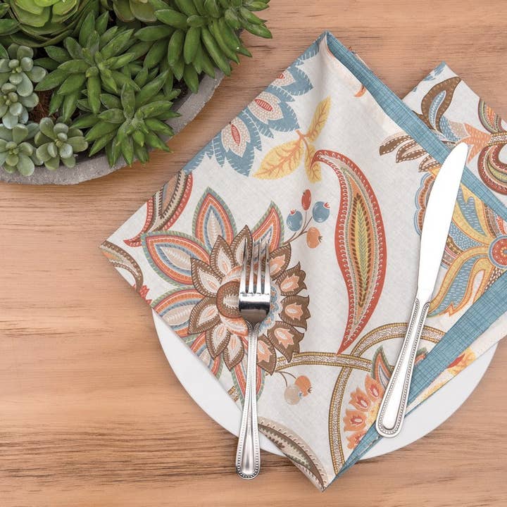 C&F Home - Wholesale Dinner & Cloth Napkin - SALE Lucianna Floral Napkin2