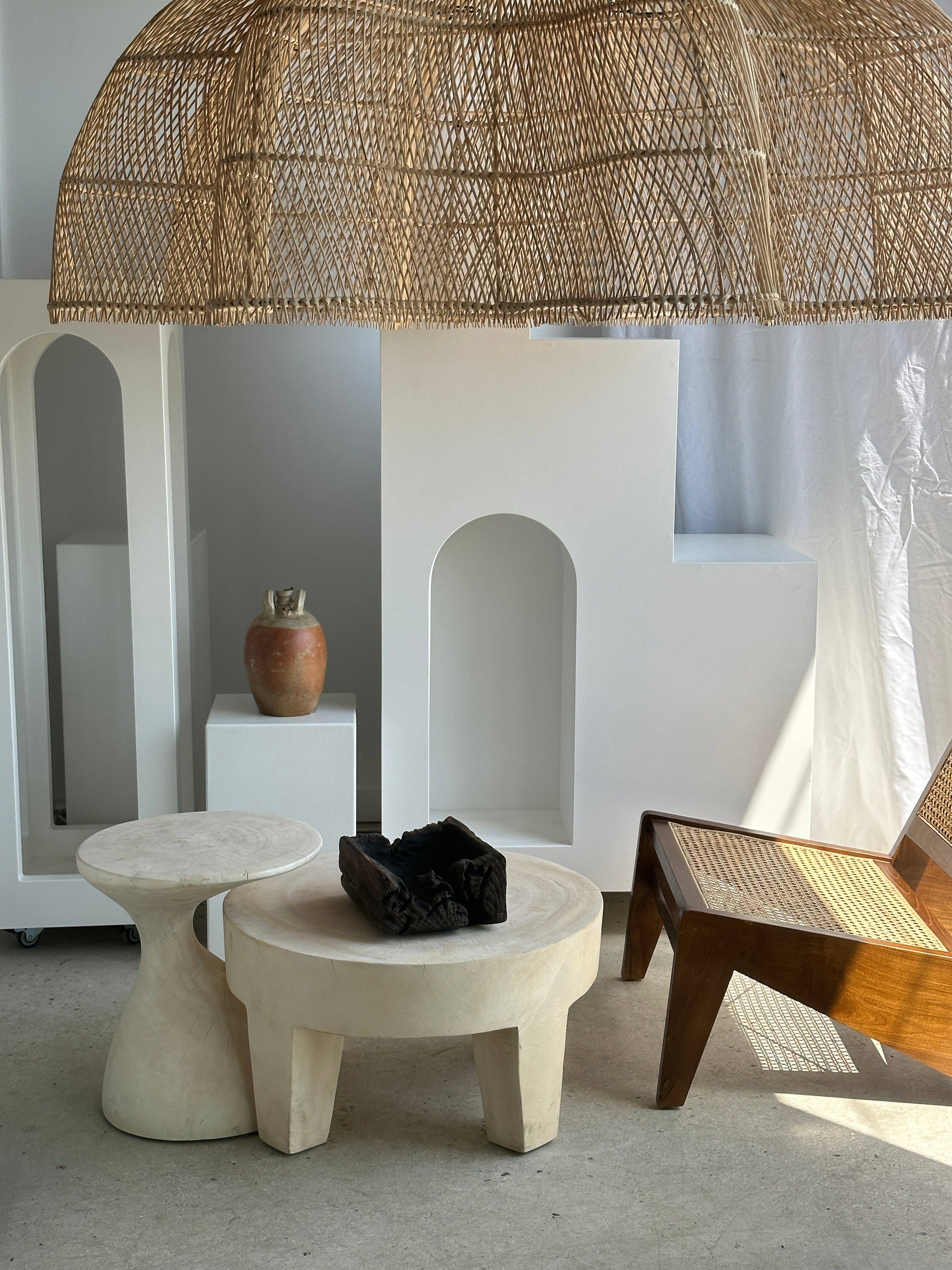 Office Objets - Wholesale Chandelier/Hanging Light - Immense rattan suspension in the shape of a flower, tulip, corolla H:1m; D:1m50100