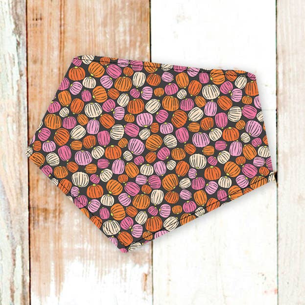 Pink Pumpkins Halloween Dog Bandana (Snap-on, Adjustable) for wholesale by BibbyBubby