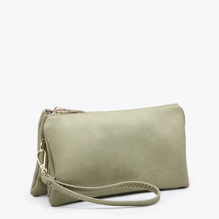 Jen & Co. - Wholesale Crossbody Bag - Women's - M013 Riley Monogrammable 3 Compartment Crossbody/Wristlet