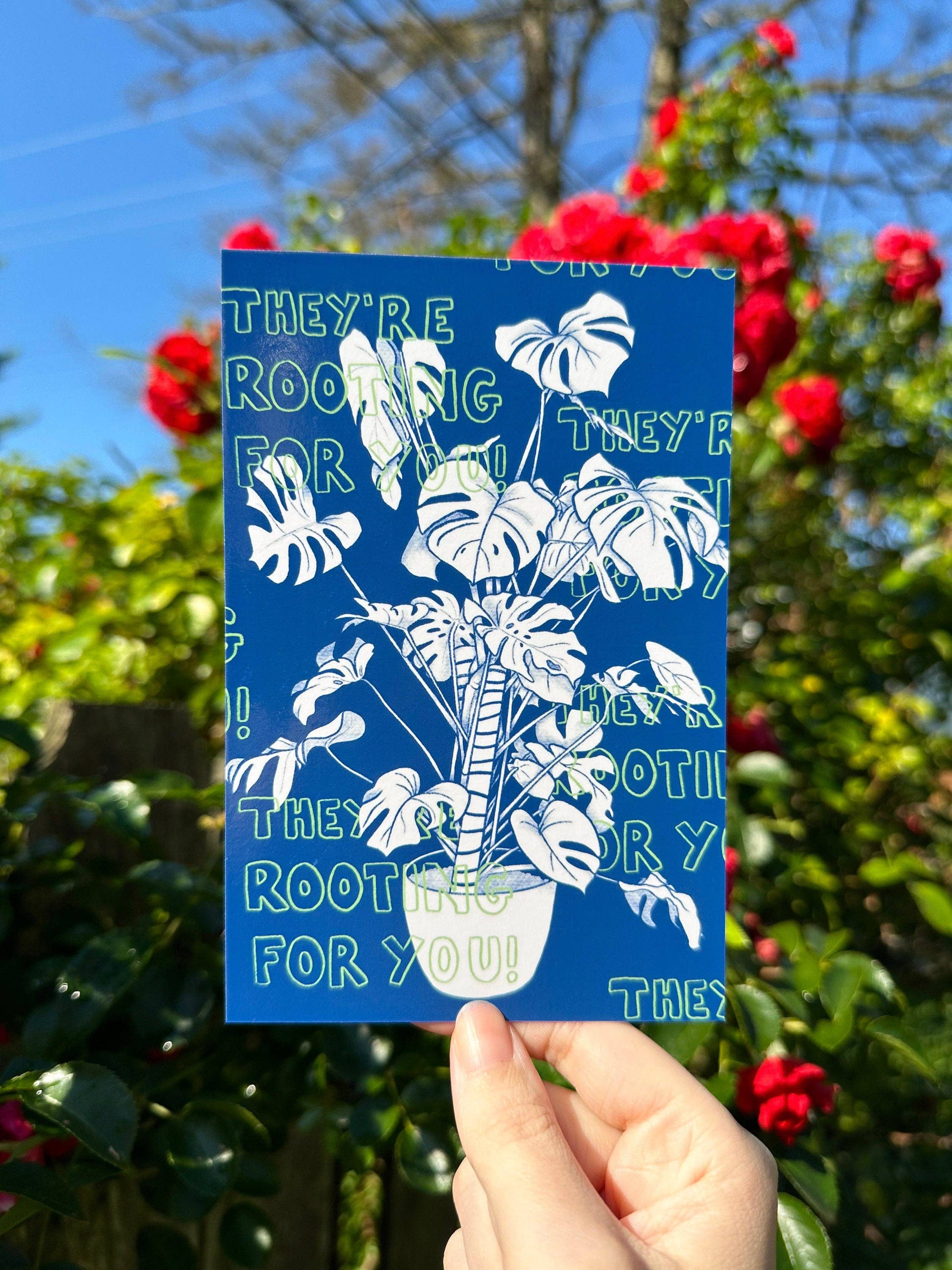 lu bremer design - Wholesale Art Print - they're rooting for you mini art print - 4x6 postcard size4