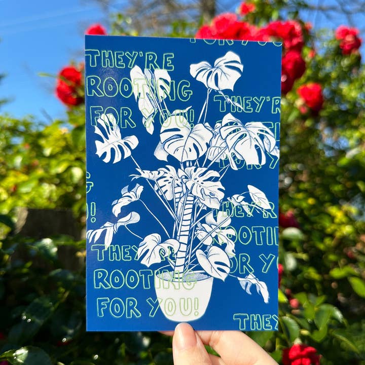 lu bremer design - Wholesale Art Print - they're rooting for you mini art print - 4x6 postcard size4