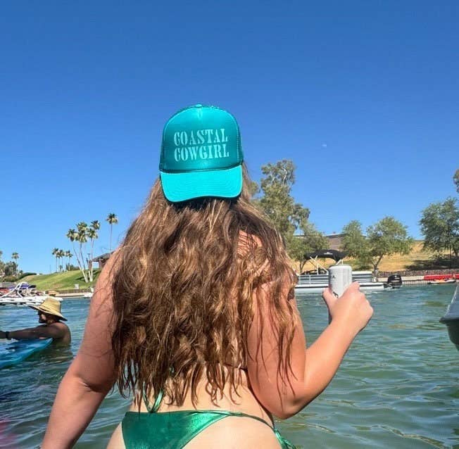 Threaded Rodeo - Wholesale Trucker Hat - Women's - Coastal & Country Cowgirl Trucker Beach Hat2