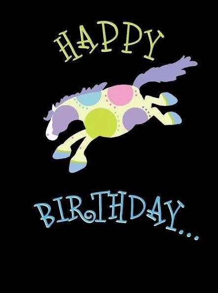 Horse Hollow Press - Wholesale Birthday Card - Horse Greeting Birthday Card / Bucking Horse / Pretty
6