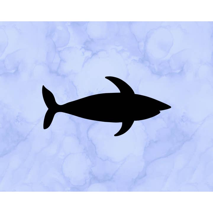 Shark Silhouette Decal (2") for wholesale by Sticking with You