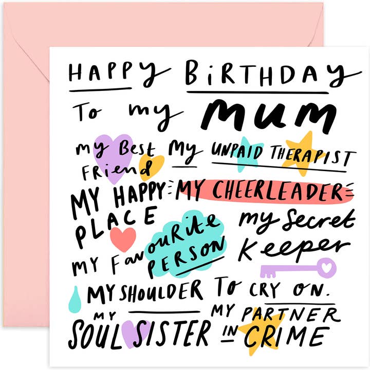 Happy Birthday to My Mum - Biglietto di compleanno per mamma per la vendita all'ingrosso da parte di Old English Company