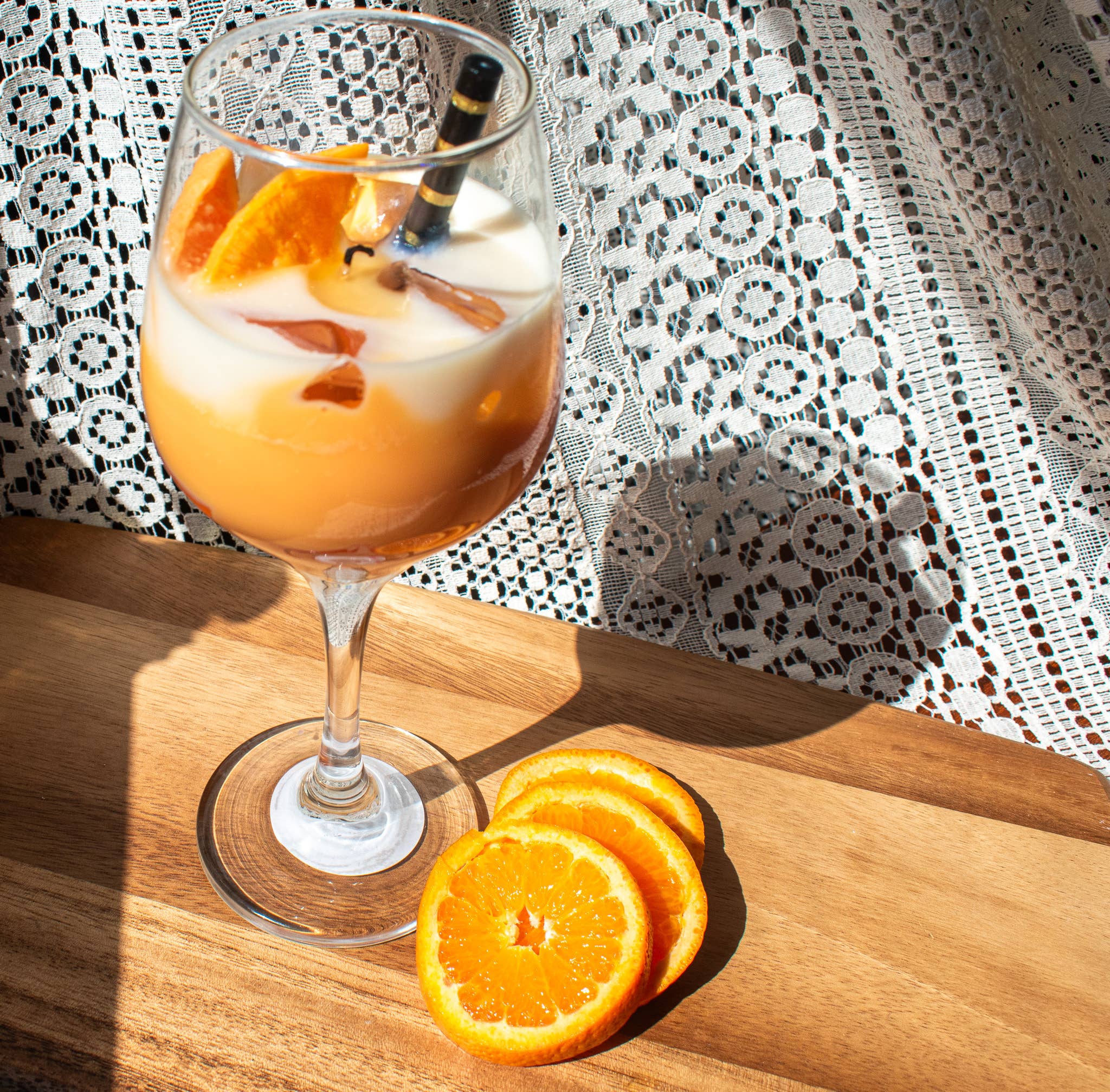 Pink Spruce - Wholesale Novelty Candle - Aperol Spritz Soy Blend Candle - Hand Poured in Small Batch 6