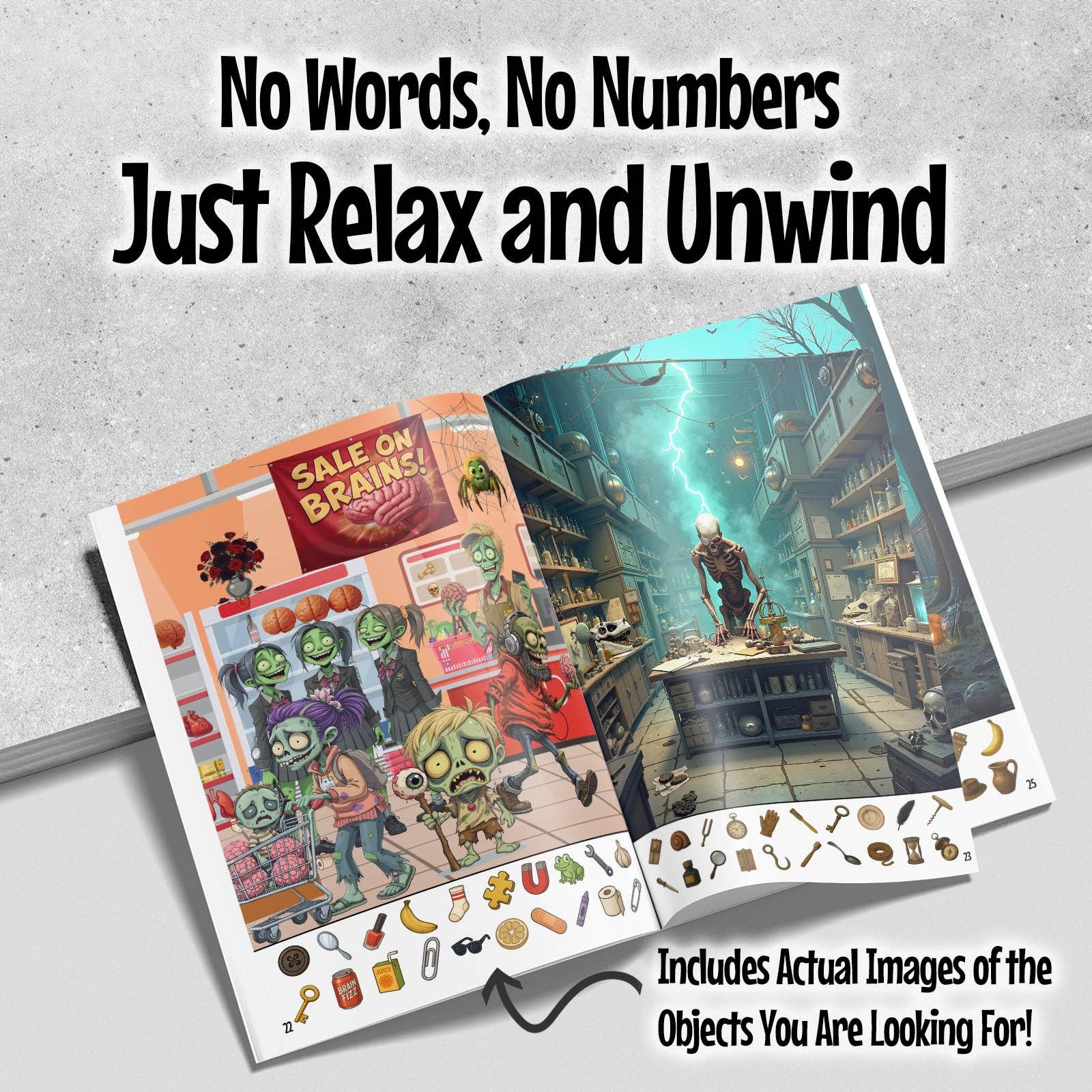 Puzzle Books Co - Wholesale Coloring & Activity Book - Adult - Lost and Found: Halloween Edition1