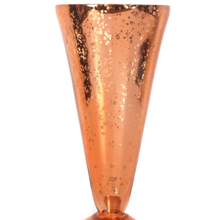 Kupfer-Mercury-Glas-Pilsner-Vase (7 „HX3,5") für den Großhandel von S.N.K. Home Decor