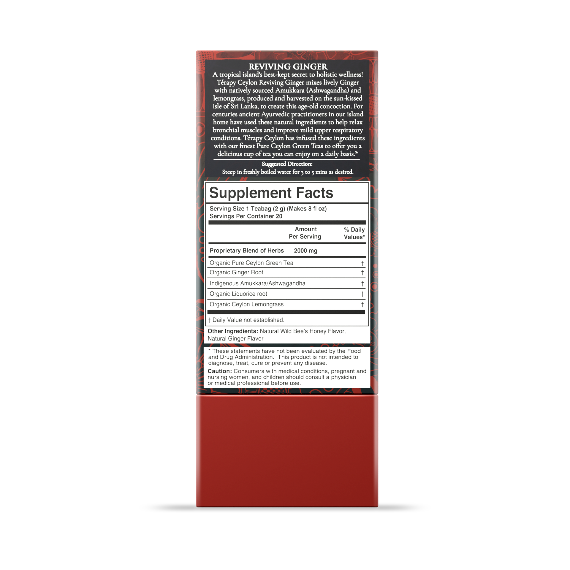 Terapy Ceylon Tea - Wholesale Health/Detox Tea - Reviving Ginger Ayurveda Tea6