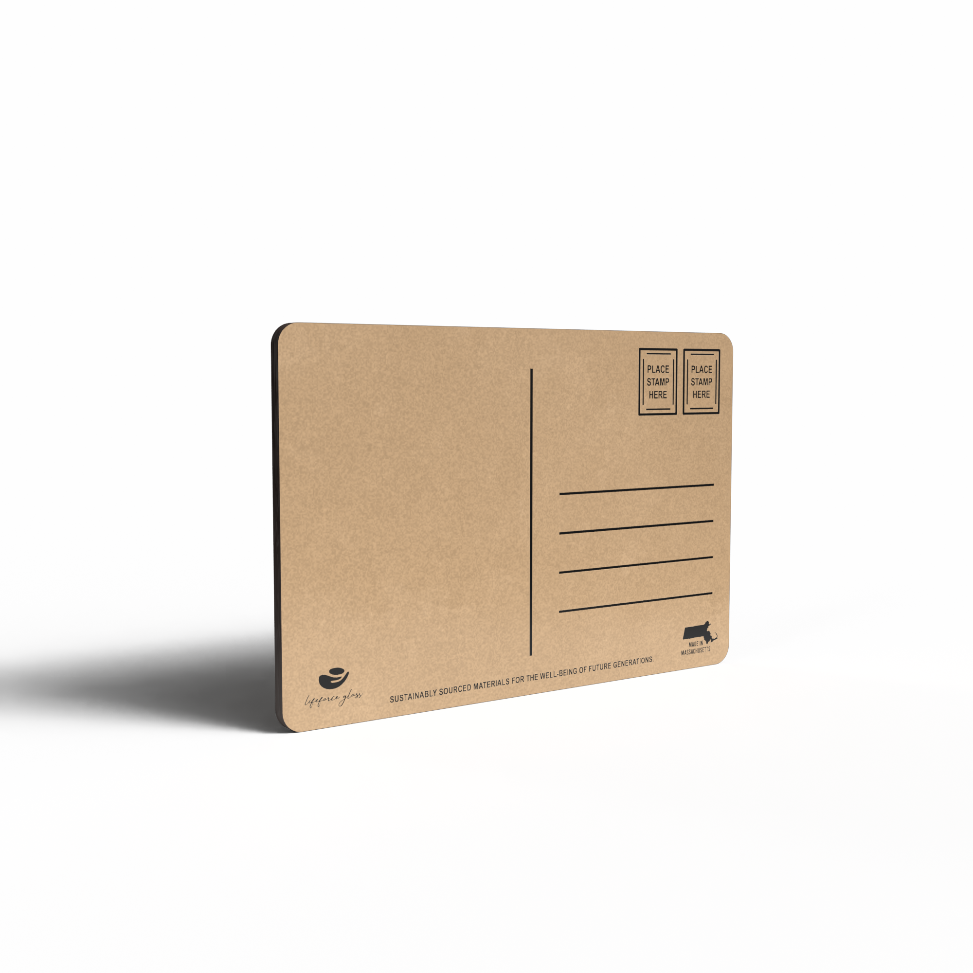 Lifeforce Glass, Inc. - Vente Cartes postales - Carte postale en bois personnalisée2