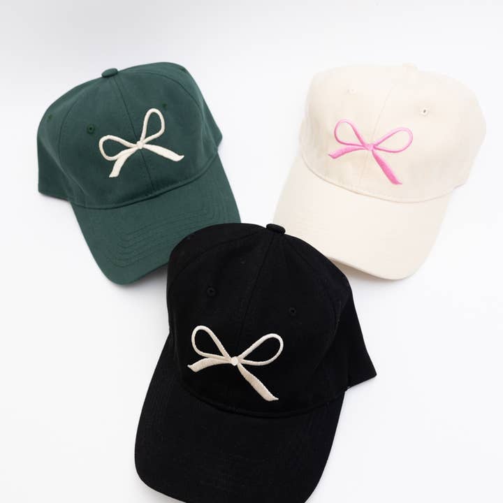 Leto Accessories - Wholesale Baseball Cap - Women's - Bow Ribbon Embroidered Baseball Cap🎀⚾️