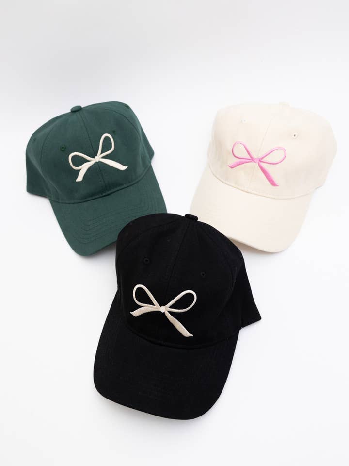 Bow Ribbon Embroidered Baseball CapπβΎοΈ for wholesale by Leto Accessories